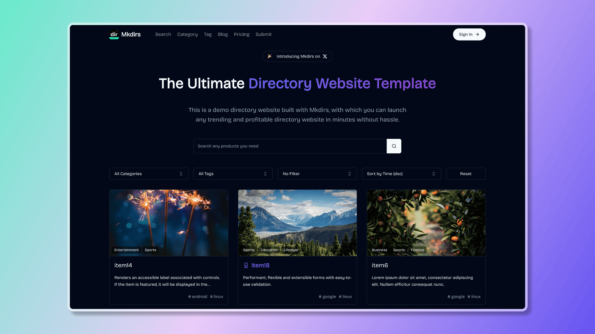 Launch a directory website in 30 minutes